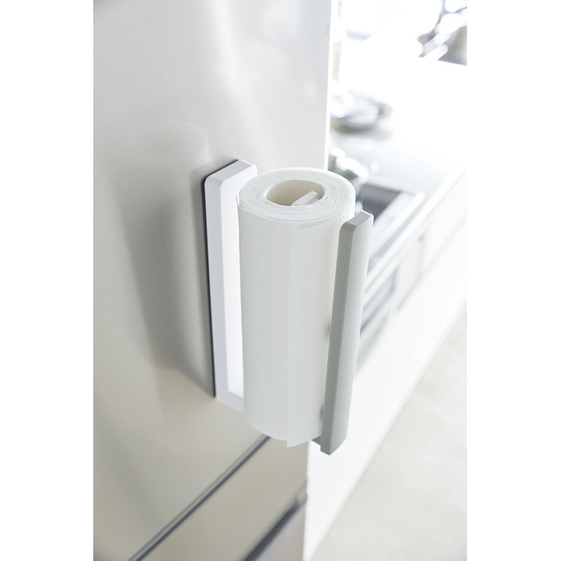 Yamazaki Plate 3420 Magnetic Kitchen Paper Towel Holder with Stopper,