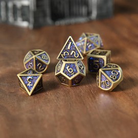 Metal DND Dice Set 7 DND Dice Polyhedral Dice D20 D12 D10 D% D8 D6 D4 for Dungeons & Dragons RPG Board Table Games RPG Board RPG MTG Games