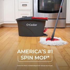 O-Cedar Easywring Microfiber Spin Mop & Bucket Floor Cleaning System with 3 Extra Refills