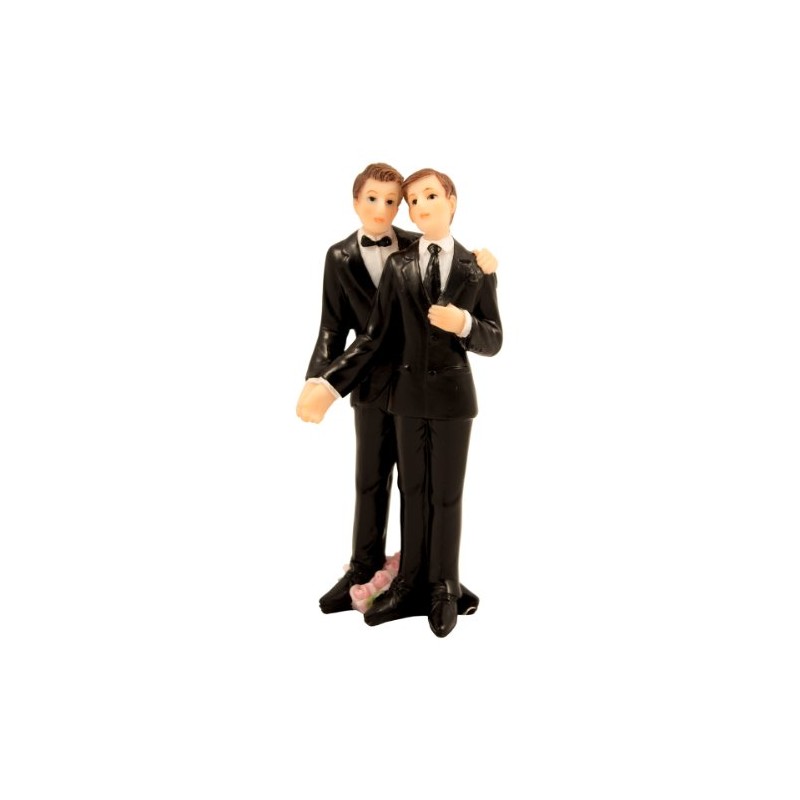 Wedding Figure 2 Grooms, 4cm x 4cm x 12.5cm 2