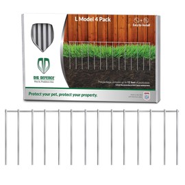 Dig Defence Animal Barrier Fence 4 Pack Large, Holiday Gift Decorative No Dig Garden Fence for Dogs and Rabbits, 32 x 10 in, Yard and Patio