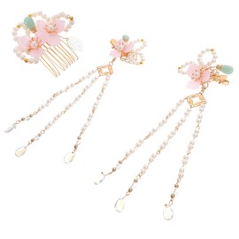 Ipetboom 4 Sets Traditional Chinese Hairpin Hanfu Hair Comb Chinese Hair Clips Decorative Hair Pin for Hanfu Dressing Wedding Party