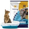 Pettiny 20 Cat Litter Box Liners with Drawstrings - Scratch
