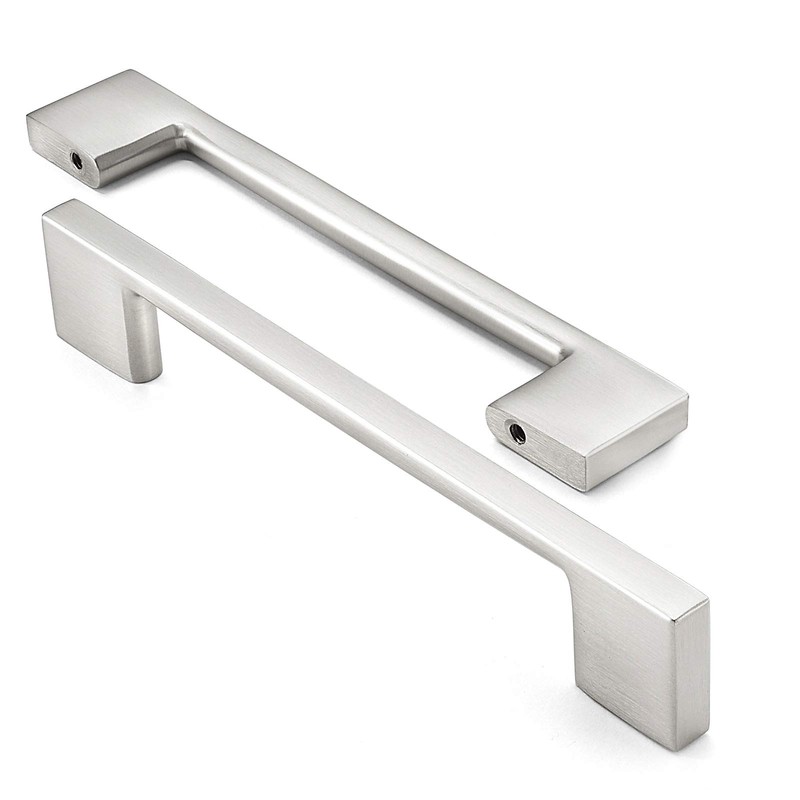 Cauldham 10 Pack Solid Kitchen Cabinet Pulls Handles (5" Hole