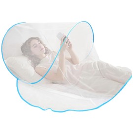 Pop up Mosquito Net, Travel Mosquito Nets, Mosquito Net Travel, for Camping and Outdoor Use, Lightweight Single Bed Mosquito Nets, 140 * 80 * 56cm, Blue ﻿