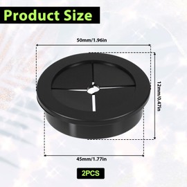 2 Pcs 1-3/4 Inch Grommet Desk Cable Cord Wire Hole Cover Flexible Rubber Grommets for Office Computer Desk Wire Organizer (45mm)