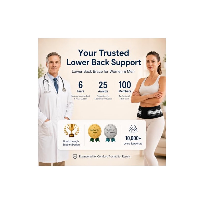 Lightweight Back Brace for Women and Men Lower Back Pain,