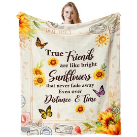 Taigzier Best Friend Bestie Gifts for Women, Friendship Gifts Ideas for Women Blanket, Friends Birthday Gifts for Her BFF Sister Bestie, Graduation, Mothers Day, to My Friend Throw Blanket 50''×60''