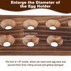 Egg Holder Countertop, 3-Tire Solid Wooden Egg Holder, Stackable Egg