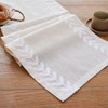 Wracra Embroidered Table Runner Irregular Willow Leaf Table Runners 48