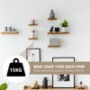Pack of 4 Floating Shelf Brackets, White, Metal Shelf Brackets,