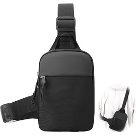 Mini Bolso Cruzado En El Pecho,Mochila Antirrobo Cruzada,Bolso de Pecho, Bandolera Multifuncional,con Múltiples Compartimentos,Bolsillos Ocultos,Ideal para Viajes,Deportes,Hombres y Mujeres (Large)