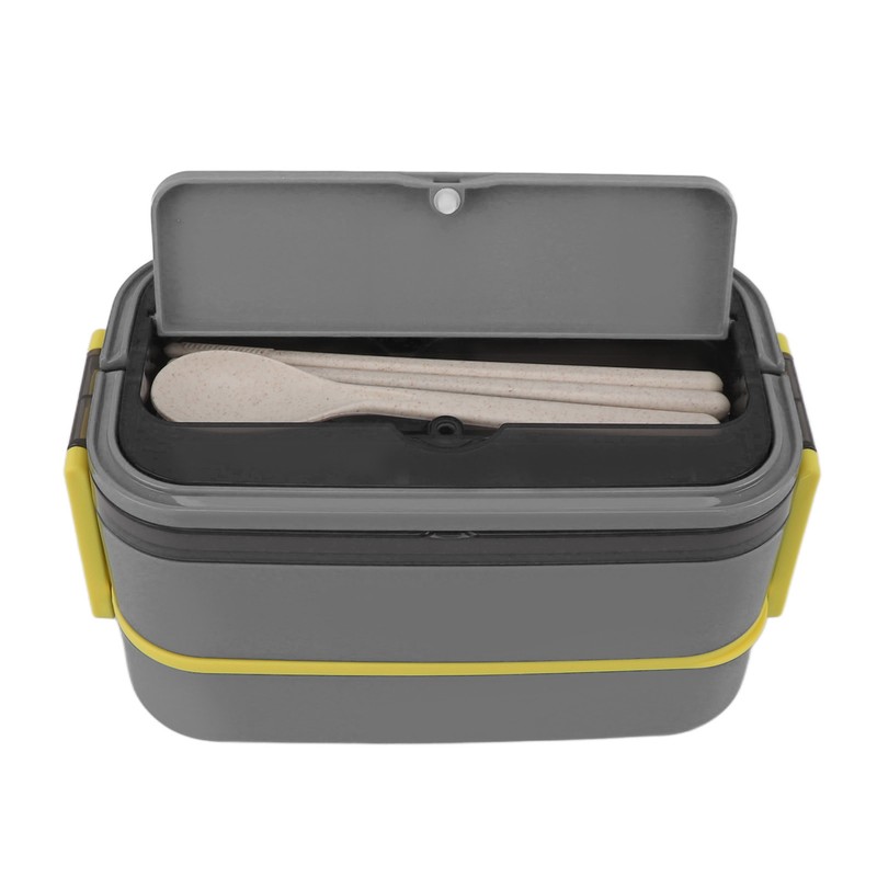 Lunch Box Double Layer Microwave Safe Leakage Proof Stainless Steel