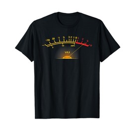 Retro VU Meter Hi-Fi Funny Stereo Sound Audio Engineer T-Shirt