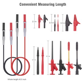 Electronic Test lead kit,WGGE WG-017 Multimeter test lead set, Automotive Electronic Connectors Cables Hand Tool Tester