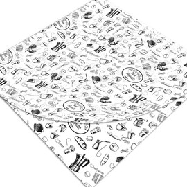 200 Hojas de Papel Grado Alimenticio Medida 30x30 cm Diseño Bon Appetit