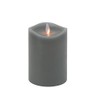 Boston Warehouse Mystique 360-Degree Flameless Pillar Candle, 5-Inch, Gray