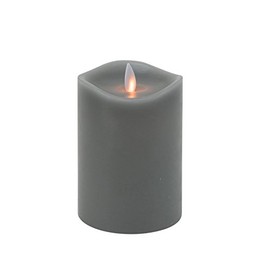 Boston Warehouse Mystique 360-Degree Flameless Pillar Candle, 5-Inch, Gray