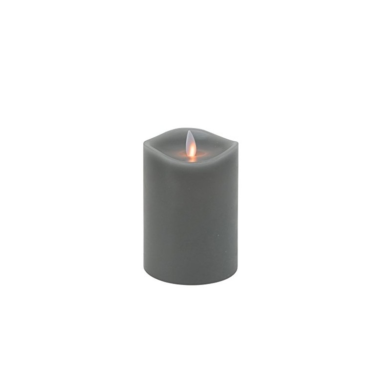 Boston Warehouse Mystique 360-Degree Flameless Pillar Candle, 5-Inch, Gray
