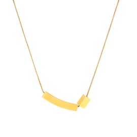 ABISIN Gold Necklace for Women, 18K Gold Plated Dainty Geometry Choker Necklaces Cute Minimalist Quadrate Necklaces Gold Jewelry for Women
