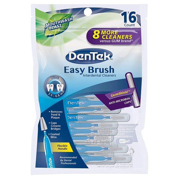 DenTek 47701002582 Wide Brush 16 Count, Pack of 3