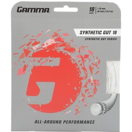 GAMMA Unisex Gauge Synthetic Gut 18 White, White, 18G - Single Set 40 Feet US