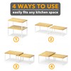 SpaceAid Cabinet Shelf Organizers 2 Pack, Kitchen Counter Rack Shelves