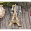 Gyn&Joy Gold Tone Clear Crystal Rhinestone Fashion Tower Brooch Pin