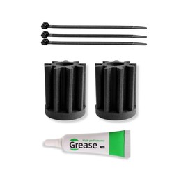 GEMMER Set pignone adatto per Thermomix TM5 TM6, 2 ingranaggi per motore di bloccaggio con grasso e fascette, carbonio ASA, errore C153/C148/C142