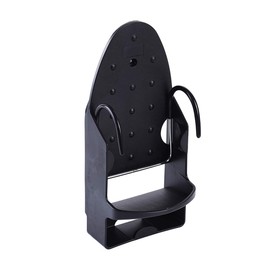 Ironing Board Hanger Wall Mount Electric Iron Holder Household Bathroom Shelf Holder Rack Electric Iron Holder - for Max 5.2 inch Width(Black)