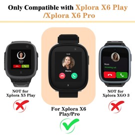 Wizvv Pack of 3 Compatible with Xplora X6 Play/Xplora X6 Pro Children's Nylon Bracelet, Comfortable, Breathable, Elastic Replacement Bracelets for Xplora X6 Bracelets Girls Boys