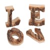 4Pcs Letters Wooden Blocks LOVE Shape Retro Free Standing Decorative