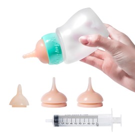 Doggiema Pet Feeder Bottle, Silicone Feeding Nipple and Syringes for All Breed of Puppies and Other Animals Dongdong pet