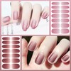 DANNEASY 16 Sheets French Nail Polish Stickers Full Nail Wraps