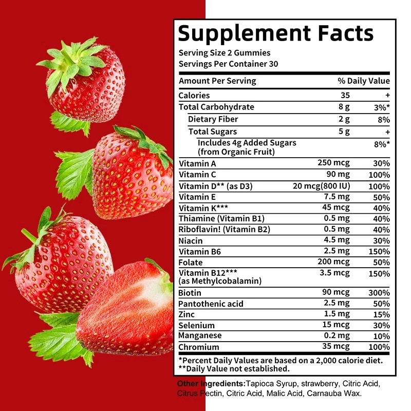 Bunkell Children's Vitamins 60 Gummies - Immune and Bone Health,