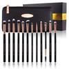 Oscar Charles Rose Gold Eye Makeup Brushes Set 12 Makeup