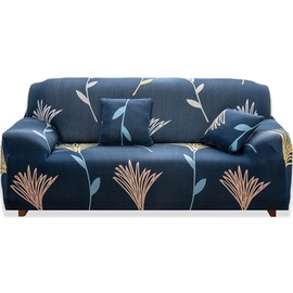Teynewer 1-Piece Fit Stretch Sofa Cover, Sofa Slipcover Elastic Fabric Printed Pattern Chair Loveseat Couch Settee Sofa Covers Universal Fitted Furniture Cover Protector (2 Seater, #Wildflower)