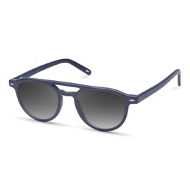 Sym Round Sunglasses with Prescription from -4.00 to +4.00 with Interchangeable Lenses in 6 Colours for Myopia and Farsightedness - Men and Women (Unisex) - Kiez Collection Model Stephan, Opaque Dark