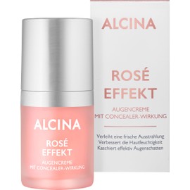 ALCINA Rosé Effect Eye Cream with Concealer Effect - 1 x 15 ml - Effectively Conceals Eye Shadow - For Mature, Demanding Skin - With Black Oats and White Tea