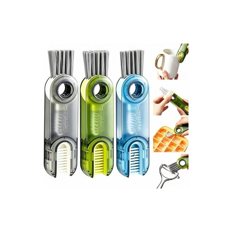 Cepillo para Botellas 3 Piezas – Set de Limpieza Multifuncional