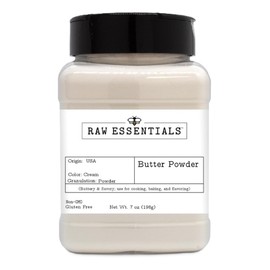 Raw Essentials Butter Powder - Buttery and Savory - Use for Cooking, Baking, and Flavoring - 7 Ounce Bottle