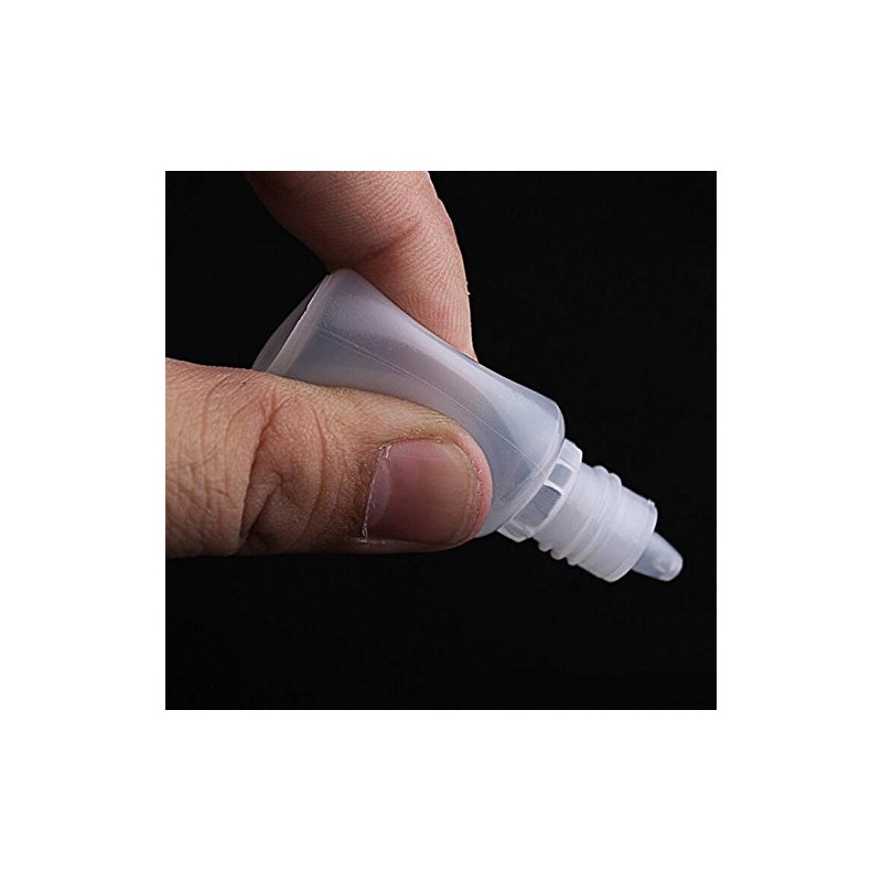 VASANA 24 Pieces 20ml Empty Refillable White Plastic Dropper Bottles,