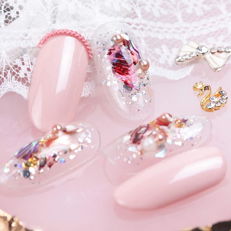 Abalone Shell Flakes for Nail Art, 3D Irregular Colourful Seashell