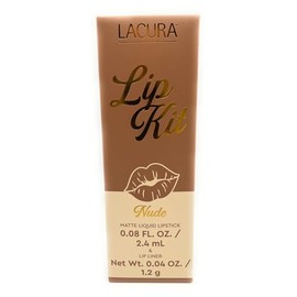 Nude Matte Liquid Lipstick 0.08fl.oz/2.4 ml & Lip Liner 0.04oz/1.2g Lip Kit – (Pack of 1)