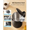 COMFEE' Electric Kettle and Tea Kettle, 1.5L Double Wall, Stainless