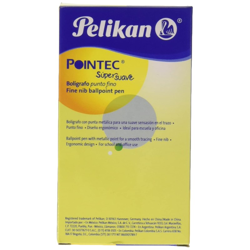 Pelikan Bolígrafo Pointec Punto Fino Caja con 12 Piezas Color