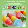 12 Ice Lolly Moulds, Ice Lolly Moulds with Plastic Sticks,