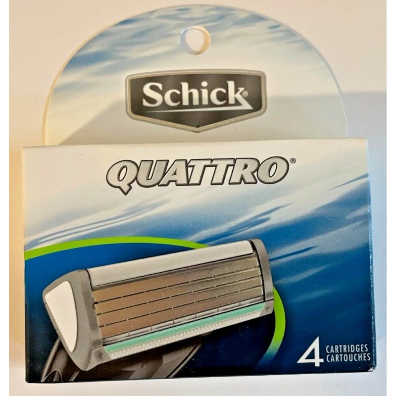 Schick 3 Packs of Schick Quattro Cartridges - Total 12