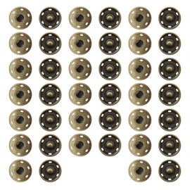 SING F LTD 20 Sets of 25mm Copper Sew On Snap Buttons Press Studs Fasteners for Jackets Windbreakers Sewing Accessories - Antique Bronze