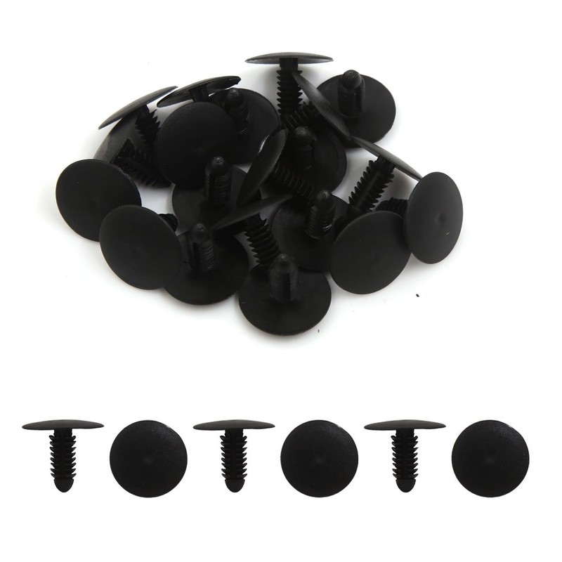 sourcingmap 20 Pcs 8mm Hole Dia 25mm Head Plastic Rivets